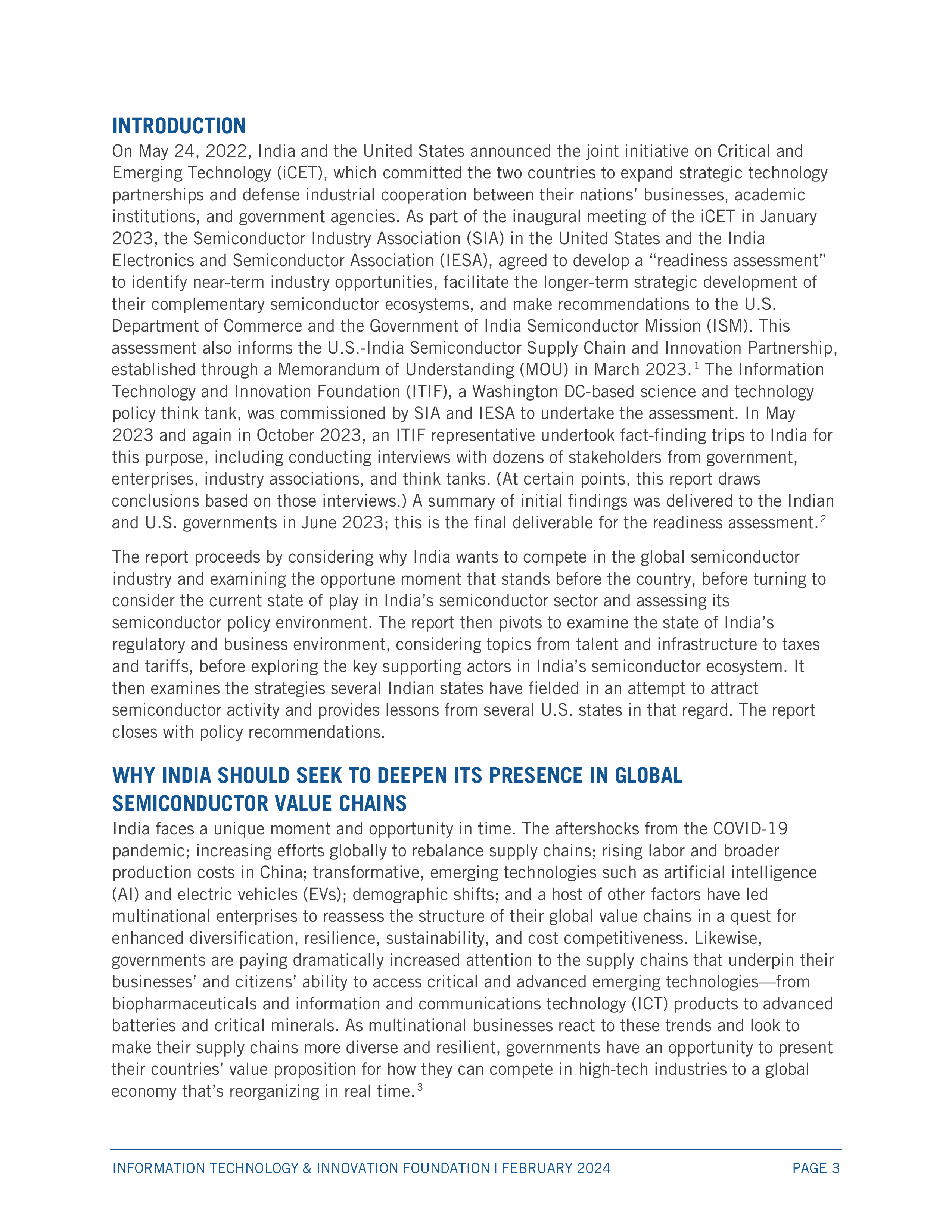 ITIF2024评估印度在全球半导体价值链中发挥更大作用的就绪度研究报告英文版53页